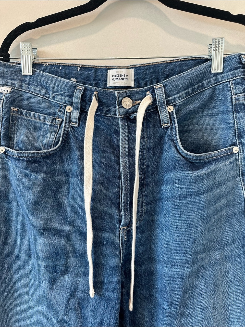 Citizens of Humanity Brynn Trouser Jeans in Atlantis Size 27 Drawstring Wide Leg - Picture 7 of 15